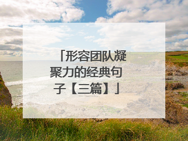 形容团队凝聚力的经典句子【三篇】