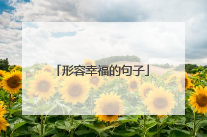 形容幸福的句子