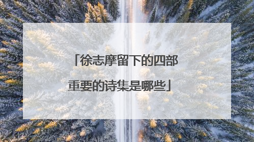 徐志摩留下的四部重要的诗集是哪些