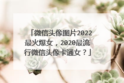 微信头像图片2022最火爆女,2020最流行微信头像卡通女?