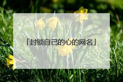 封锁自己的心的网名