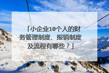 小企业10个人的财务管理制度、报销制度及流程有哪些？