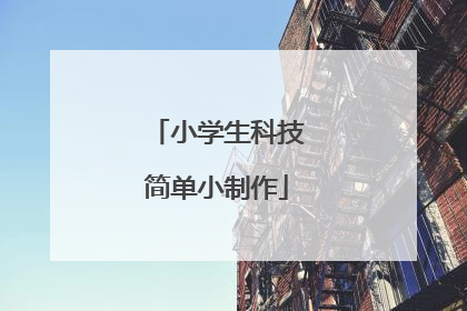 小学生科技简单小制作