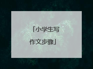 小学生写作文步骤