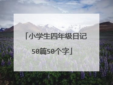 小学生四年级日记50篇50个字