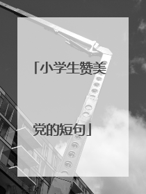 小学生赞美党的短句