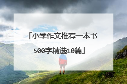 小学作文推荐一本书500字精选10篇