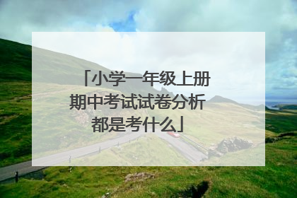 小学一年级上册期中考试试卷分析都是考什么