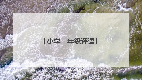 小学一年级评语