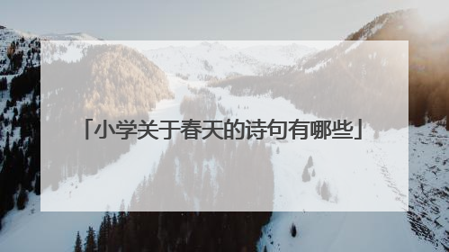 小学关于春天的诗句有哪些