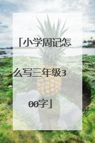 小学周记怎么写三年级300字