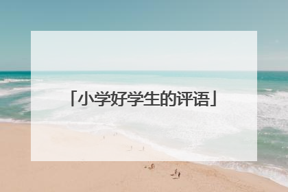 小学好学生的评语