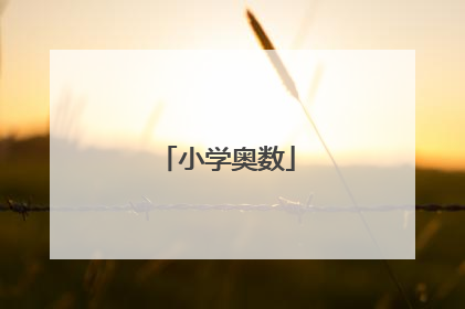小学奥数