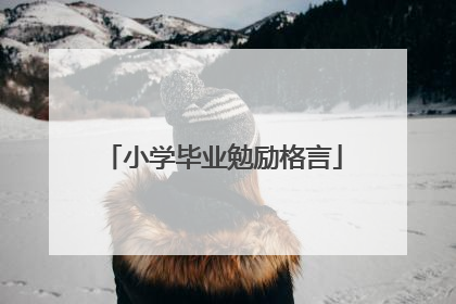 小学毕业勉励格言