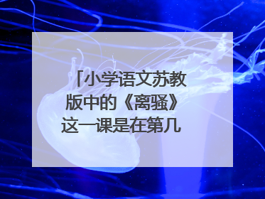 小学语文苏教版中的《离骚》这一课是在第几册的第几课？