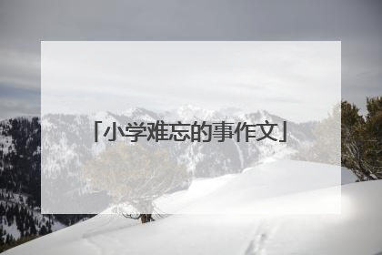 小学难忘的事作文