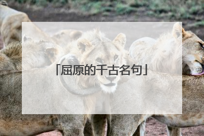 屈原的千古名句