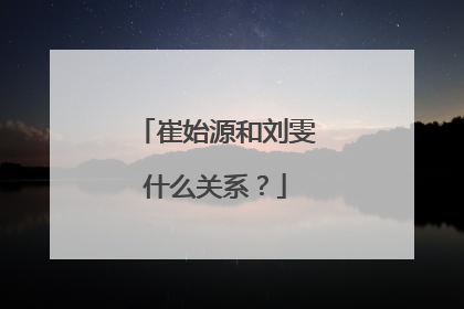 崔始源和刘雯什么关系？