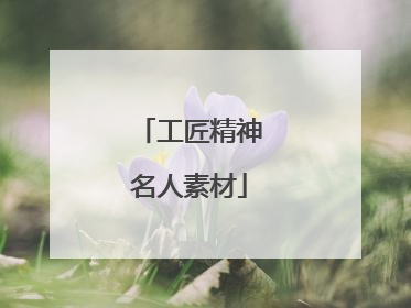 工匠精神名人素材