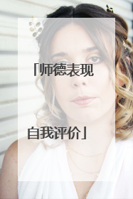 师德表现自我评价