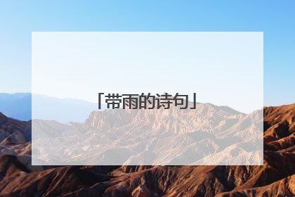 带雨的诗句