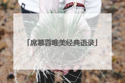 席慕蓉唯美经典语录