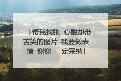 帮我找张 心酸却带苦笑的图片 我要做表情 谢谢 一定采纳