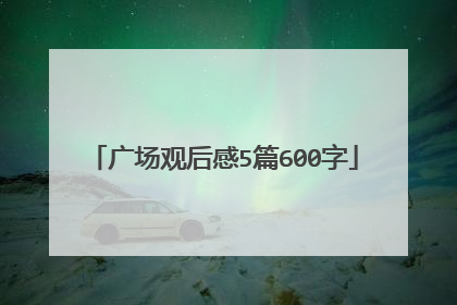 广场观后感5篇600字