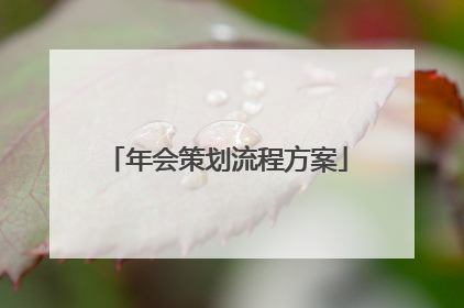 年会策划流程方案