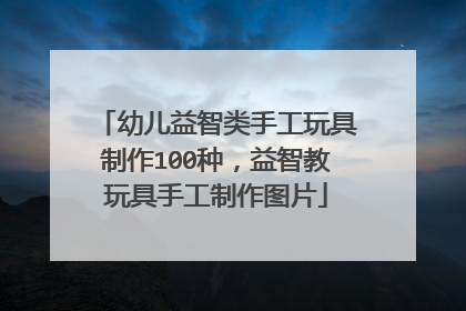 幼儿益智类手工玩具制作100种，益智教玩具手工制作图片