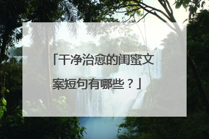 干净治愈的闺蜜文案短句有哪些?