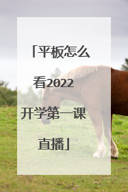 平板怎么看2022开学第一课直播