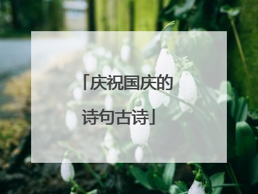 庆祝国庆的诗句古诗