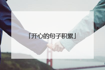 开心的句子积累