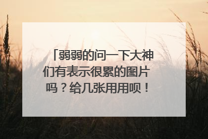 弱弱的问一下大神们有表示很累的图片吗?给几张用用呗!感激不尽……