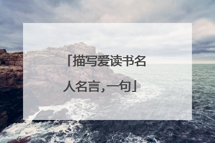描写爱读书名人名言,一句