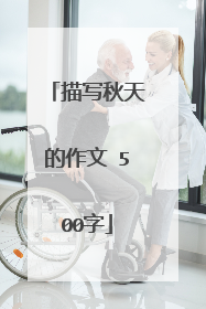 描写秋天的作文 500字
