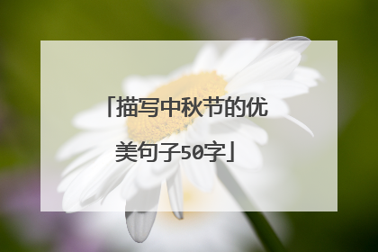 描写中秋节的优美句子50字