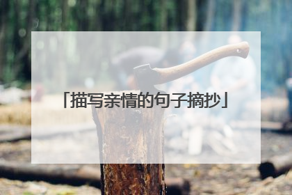 描写亲情的句子摘抄