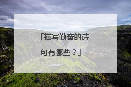 描写勤奋的诗句有哪些?