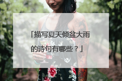 描写夏天倾盆大雨的诗句有哪些?