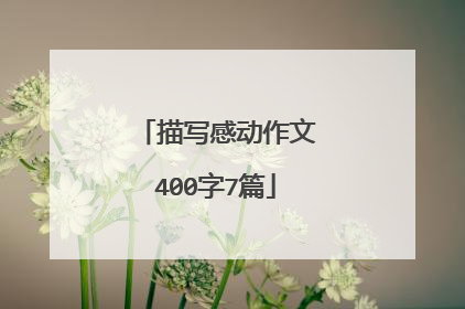 描写感动作文400字7篇
