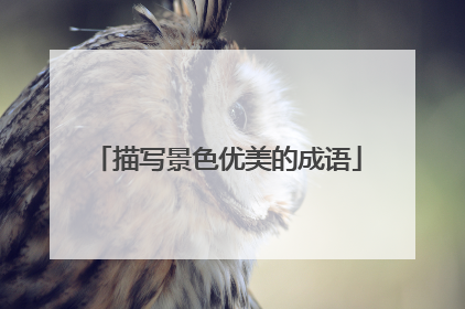 描写景色优美的成语
