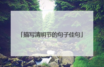 描写清明节的句子佳句