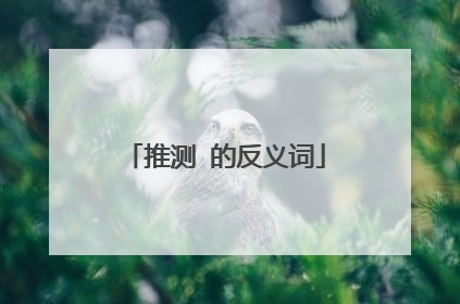 推测 的反义词