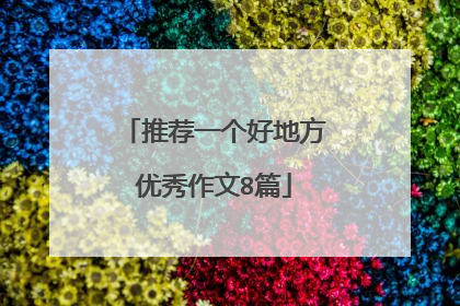 推荐一个好地方优秀作文8篇
