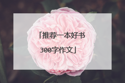 推荐一本好书300字作文