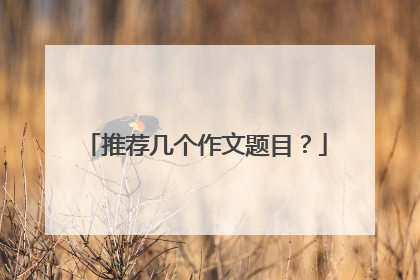 推荐几个作文题目?