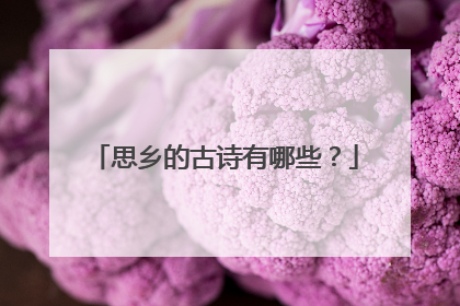 思乡的古诗有哪些？