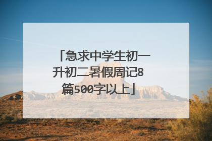 急求中学生初一升初二暑假周记8篇500字以上